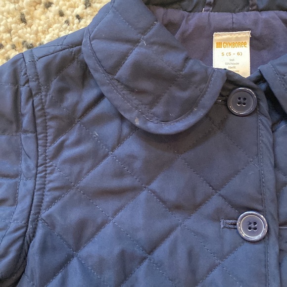 Navy blue quilt style light jacket - Picture 3 of 5